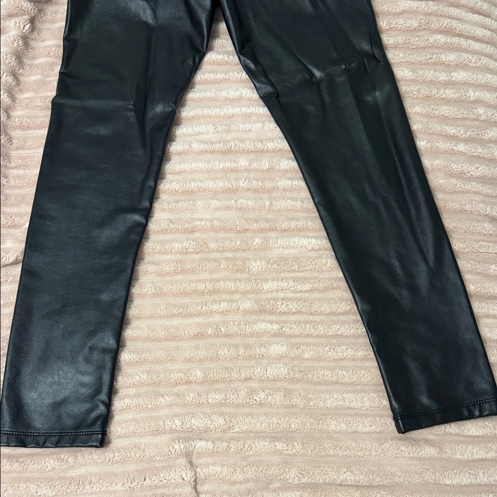 Fashion Nova Black Faux Leather Leggings - High Waist - Picture 3 of 3